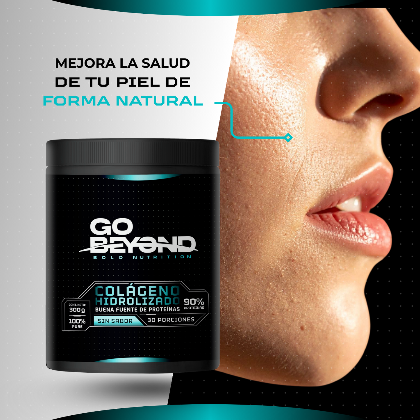 Colágeno Hidrolizado Puro 300g | Sin Sabor Go Beyond