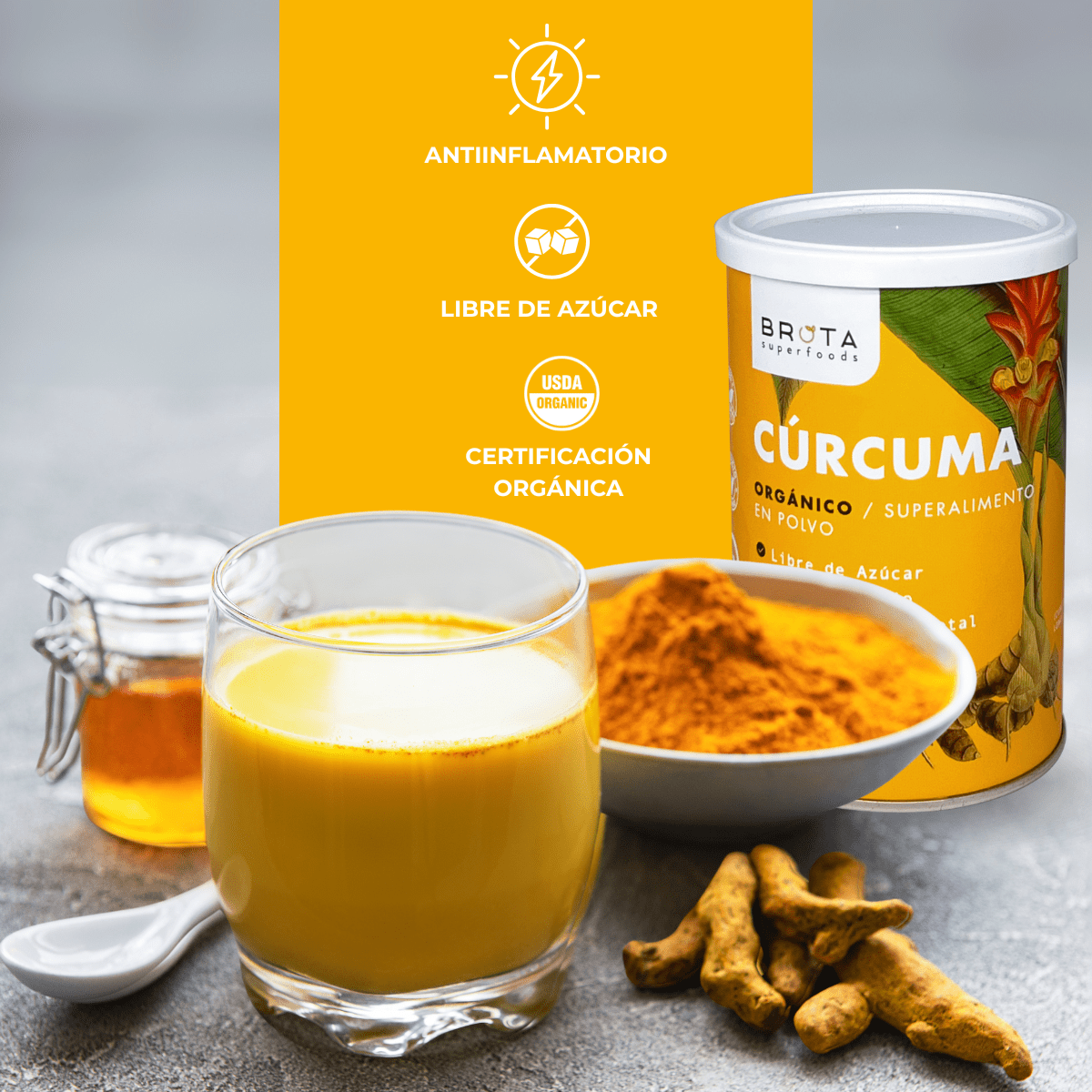 Pack Cúrcuma orgánica 220g + Jengibre orgánico 150g