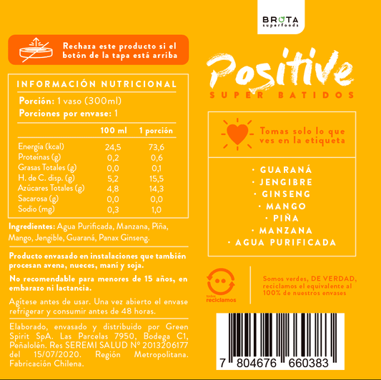 Pack 12 Positive Energy 300ml