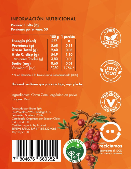 Camu Camu orgánico 100 g