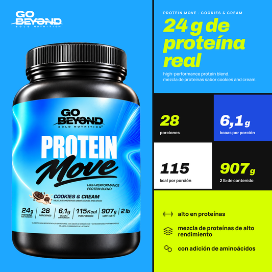Brota - Go Beyond - Protein Move Cookies and Cream - 907 G - En Polvo