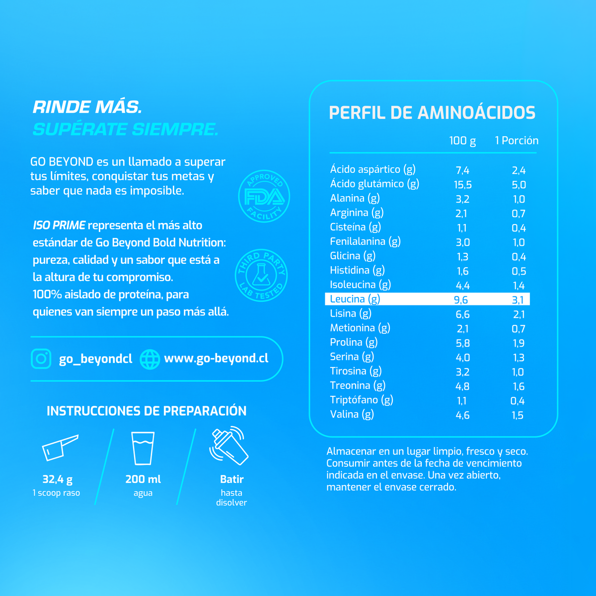 Brota - Go Beyond - ISO Prime Proteína Vainilla - 907 G