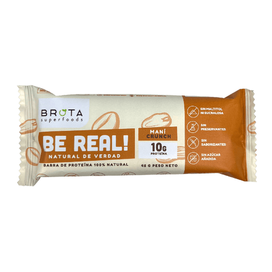 Barrita de proteína BE REAL Maní Crunch 45 g