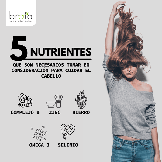 5 nutrientes necesarios para cuidar el cabello - Brota Vida