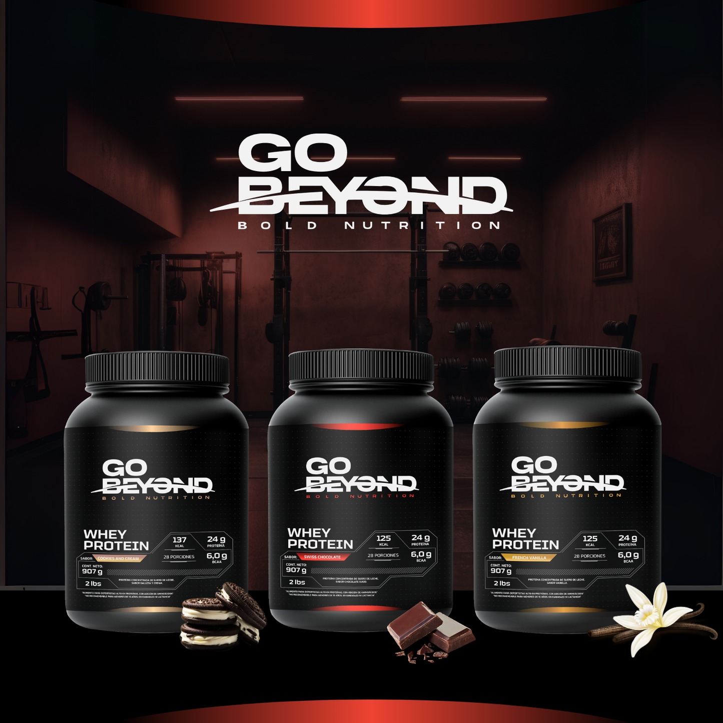 Whey Protein 907 g Sabor Swiss Chocolate | Go Beyond