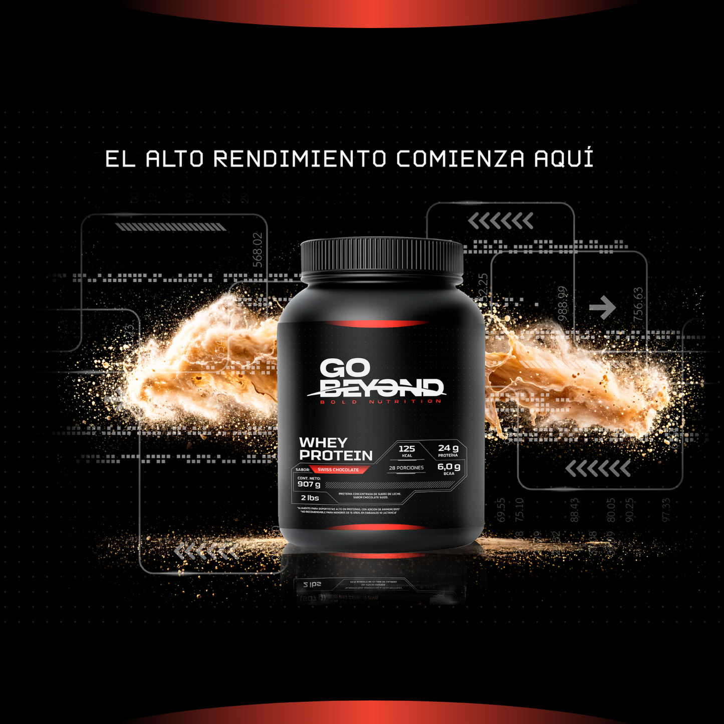 Whey Protein 907 g Sabor Swiss Chocolate | Go Beyond