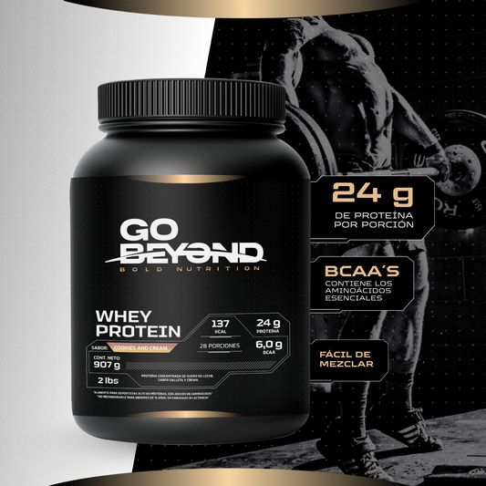 Whey Protein 907 g Sabor Cookies and Cream | Go Beyond