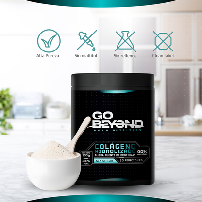 Colágeno Hidrolizado Puro 300g | Sin Sabor Go Beyond