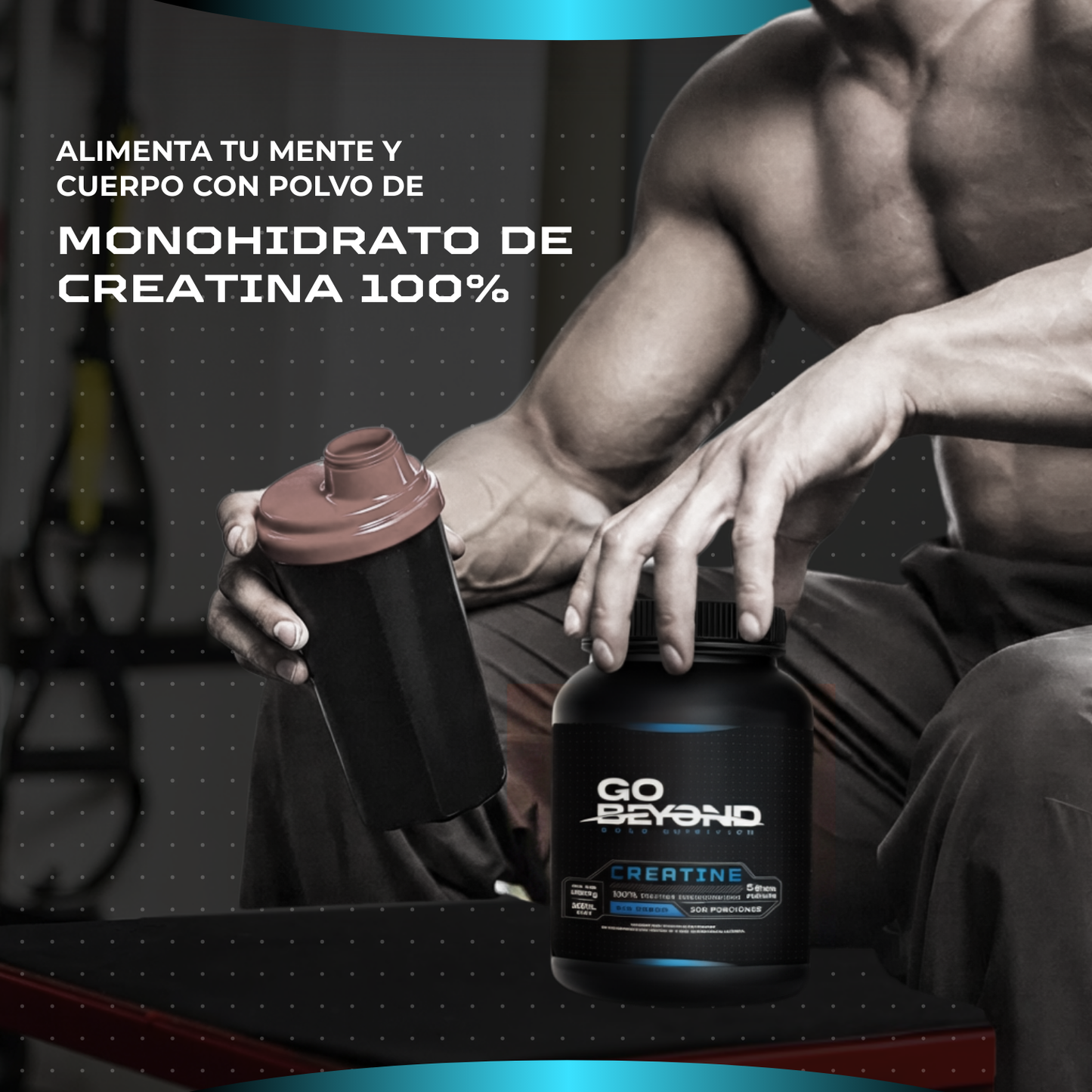 Creatina Monohidratada 1 Kg Sin Sabor – Go Beyond | 200 Servicios (5g Por Porción)