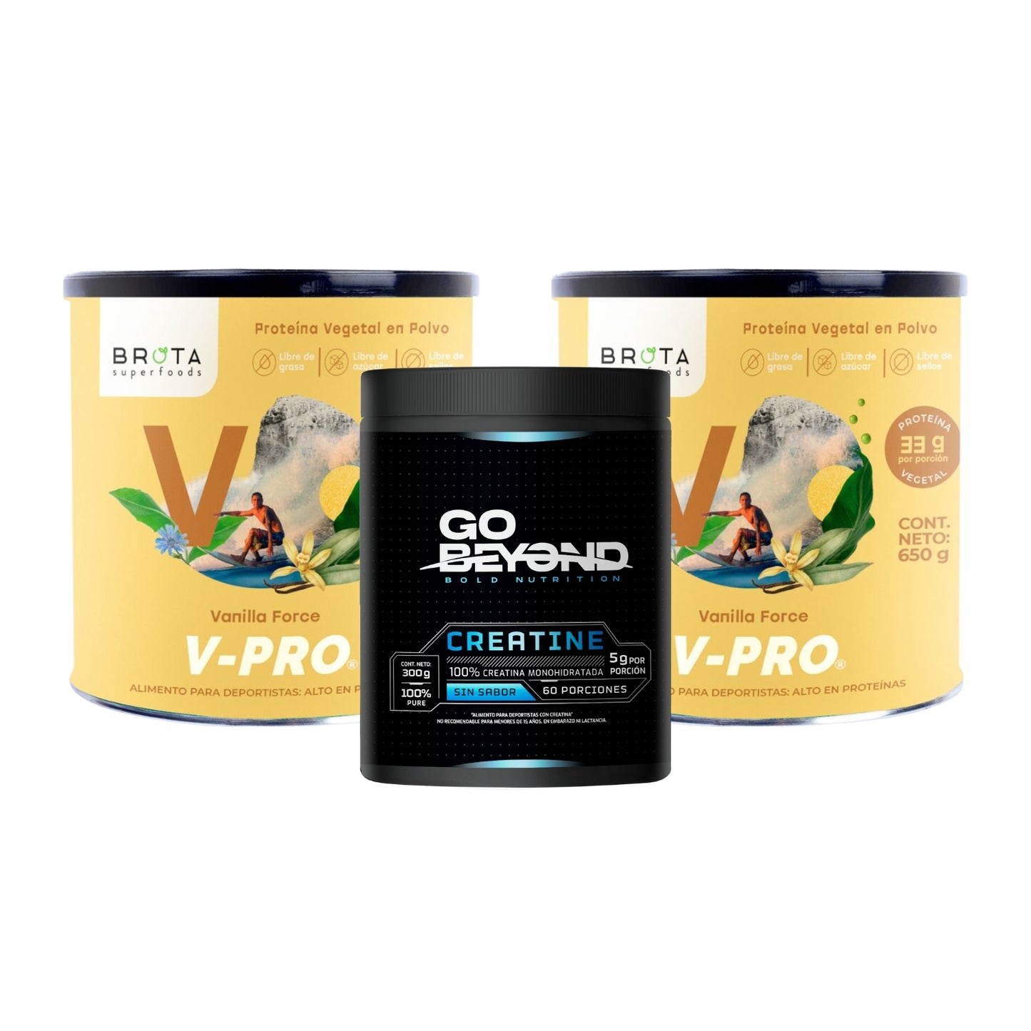 Pack 2x V-Pro Vanilla Force + Creatina 300g