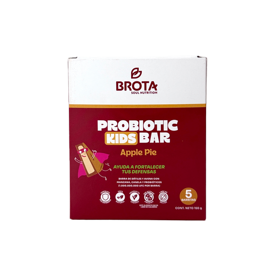 Caja de 5 Barritas con Probióticos Probiotic Kids Bar sabor Apple Pie