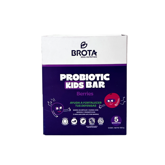 Caja 5 Barritas con Probióticos Probiotic Kids Bar sabor Berries