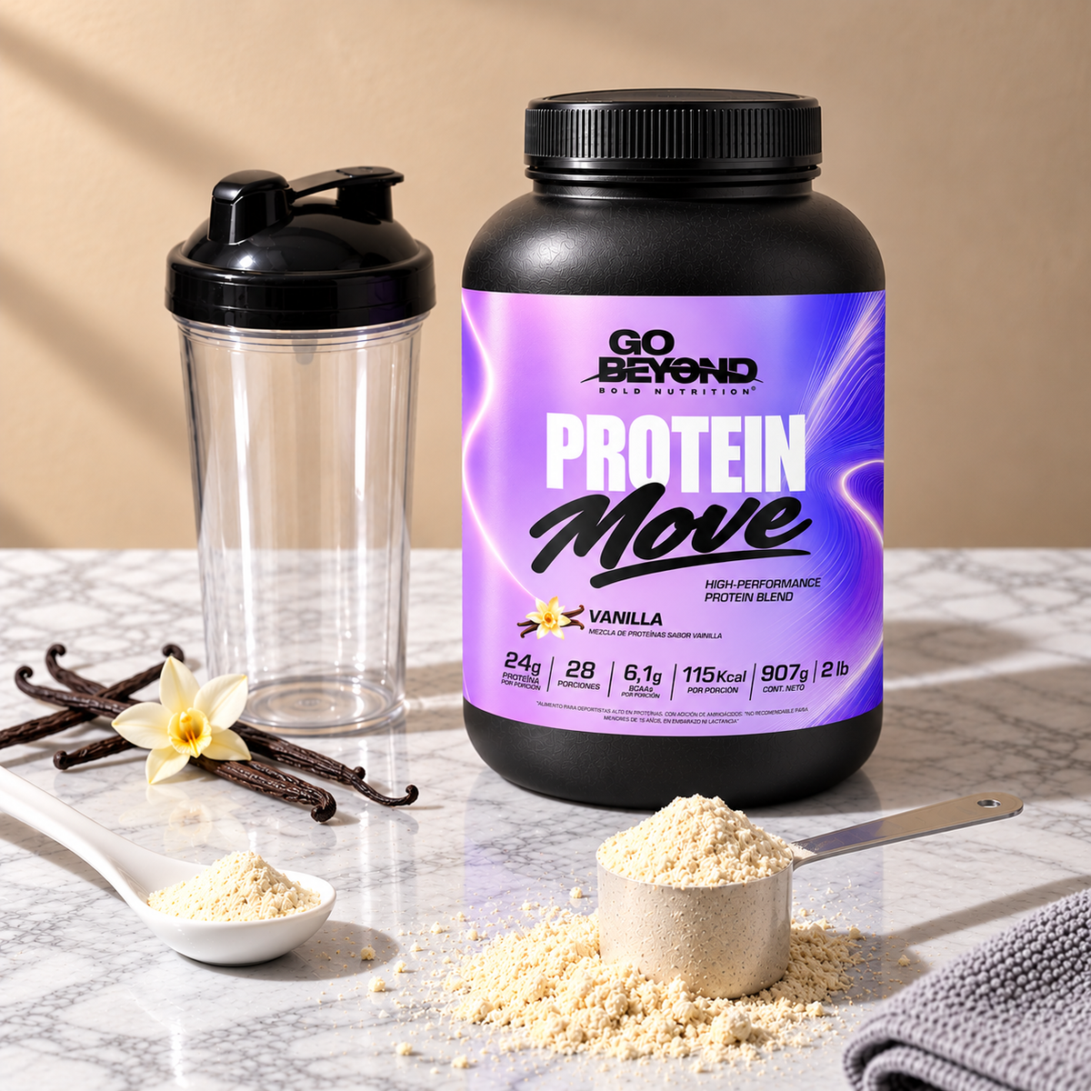Brota - Go Beyond - Protein Move Vanilla - 907 G - En Polvo