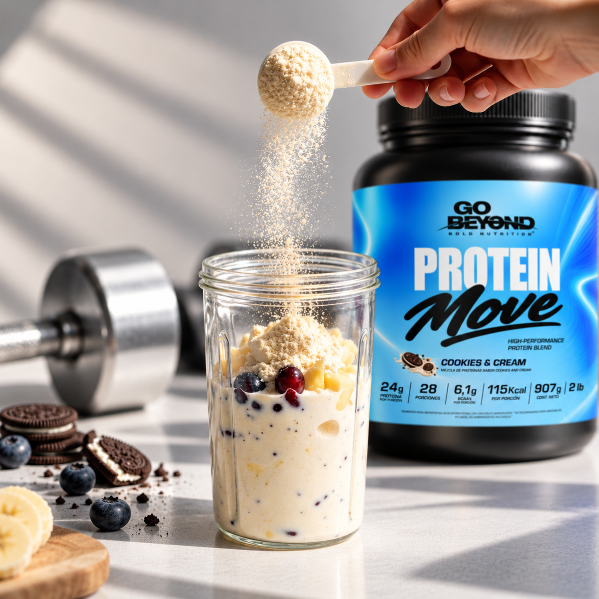Brota - Go Beyond - Protein Move Cookies and Cream - 907 G - En Polvo