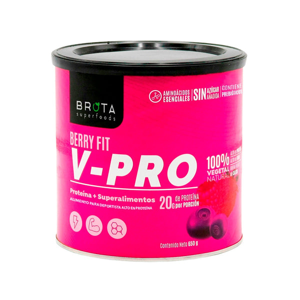 Proteína en polvo vegana V-Pro Berry Fit 650 g