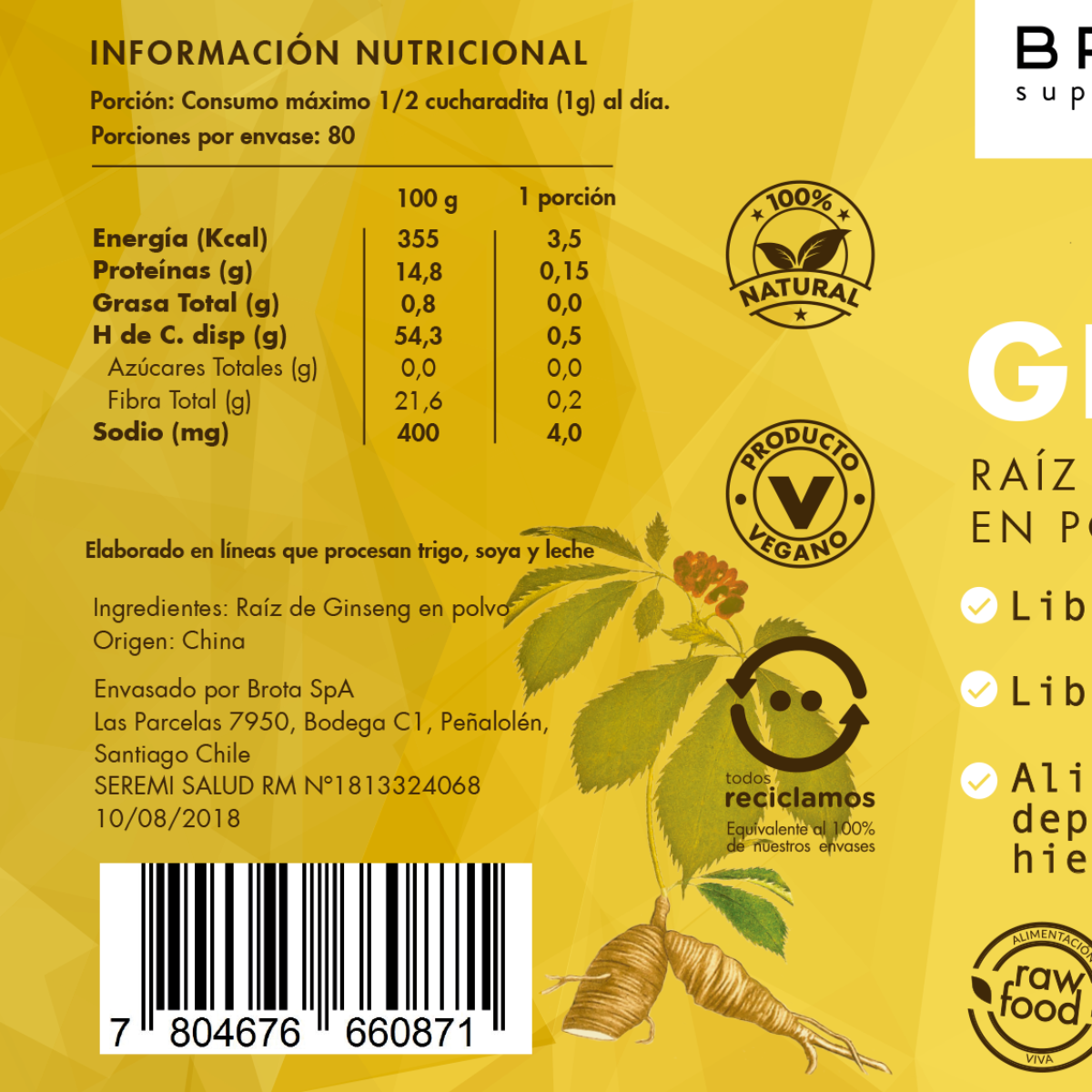 Pack Energía Natural: Té Matcha + Guaraná + Ginseng Brota