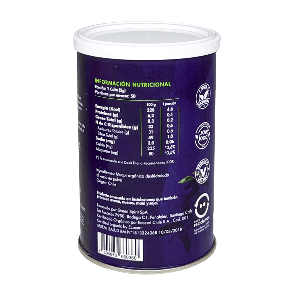 Maqui orgánico en polvo Antiox 100 g