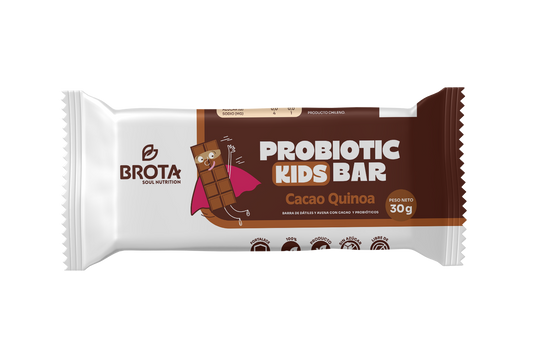 Caja 5 Barritas con Probióticos Probiotic Kids Bar sabor Cacao Quinoa