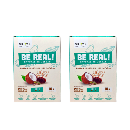 Pack 10 Barritas de Proteína Be Real Coco Nuts 50 g (2 Cajas x 5 unidades)