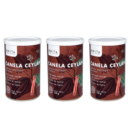 Canela Ceylán En Polvo 150 G Brota (pack 3 Unidades)