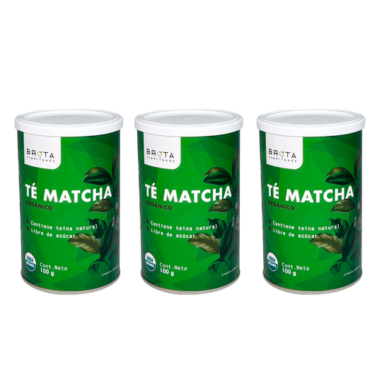 Té Matcha Orgánico Brota En Polvo 100g (pack 3 Unidades)