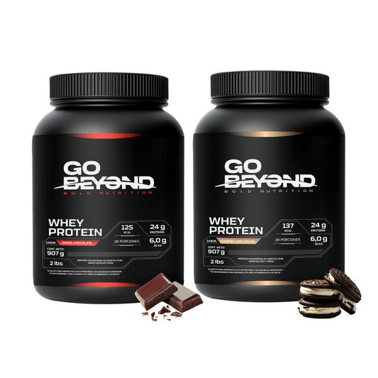 Pack 2 Whey Protein 907 g Sabores: Swiss Chocolate - Cookies & Cream