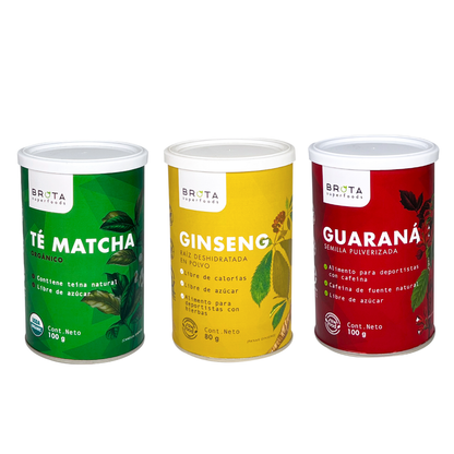 Pack Energía Natural: Té Matcha + Guaraná + Ginseng Brota