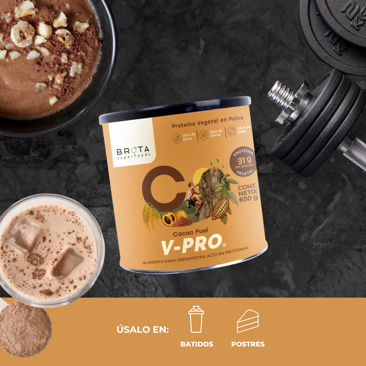 Pack 2 V-PRO 650 g Cacao Fuel