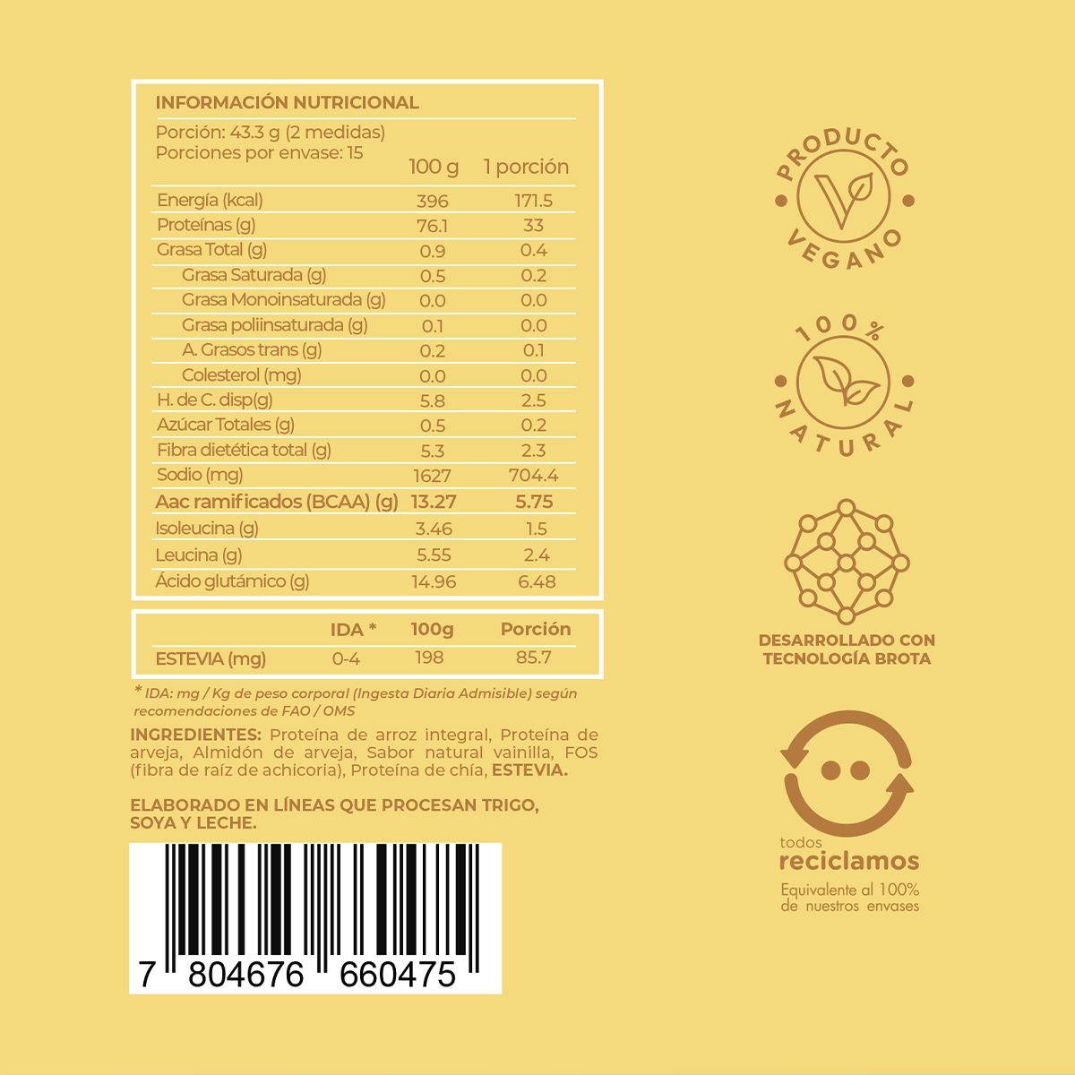 Pack 2 V-PRO 650 g Vanilla Force