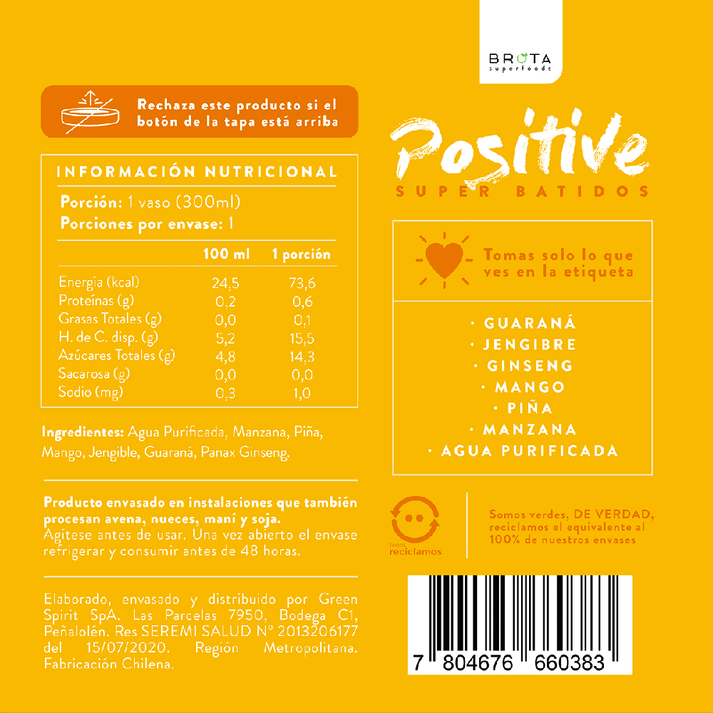 12x Pack Positive Superbatido Mix 300 ml