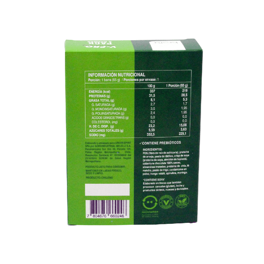 Caja 5 barritas V-PRO Matcha & Greens 325g